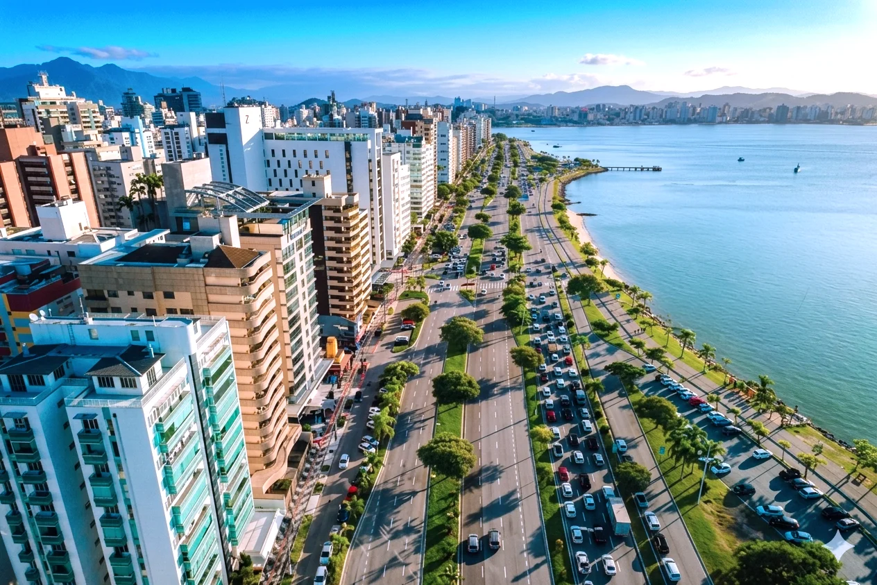 Vista aérea de Florianópolis